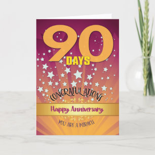 Carte 90 jours de récupération Anniversaire de la récupé