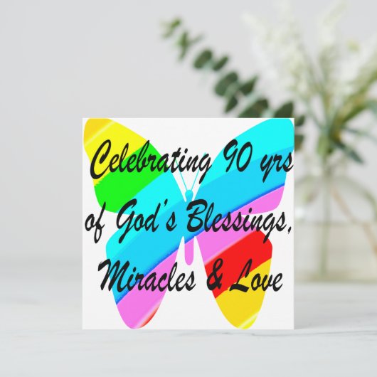 CARTE 90E ANNIVERSAIRE (Debout devant)