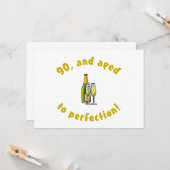 Carte 90e anniversaire Âgé à la perfection (Devant/Arrière en situation)