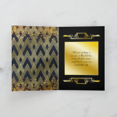 Carte 90e anniversaire Art Déco Gold Black Great Gatsby (Intérieur)