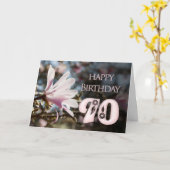 Carte 90e anniversaire avec magnolia (Fleur jaune)