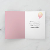 Carte 90e anniversaire Bouquet rose (Intérieur)