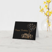 Carte 90e anniversaire des ballons noirs | do-it-yoursel (Fleur jaune)