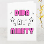 Carte 90e anniversaire féminin (Fleur jaune)