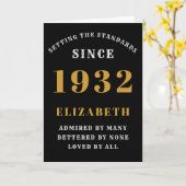 Carte 90e Anniversaire Né 1932 Aimé Ajouter Votre Nom No (Fleur jaune)