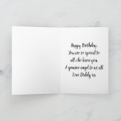 Carte 90e Anniversaire Nuages Angel Ajouter Votre Nom Bl (Intérieur)