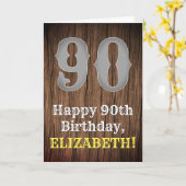 Carte 90e anniversaire : Pays inspiré par l'Ouest Look, (Fleur jaune)