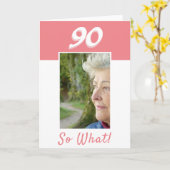 Carte 90e anniversaire photo positive Anniversaire (Fleur jaune)