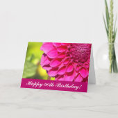Carte 90e anniversaire Pink Dahlia Floral Anniversaire (Devant)