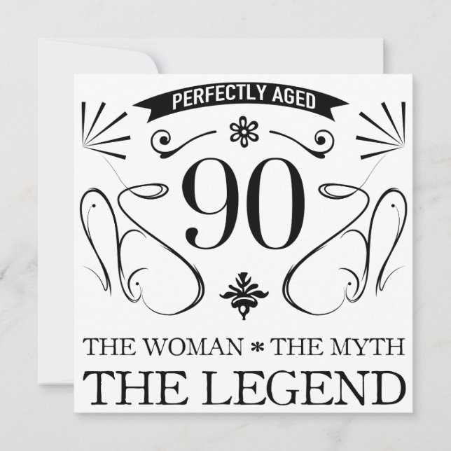 Carte 90e anniversaire pour les femmes (Devant)