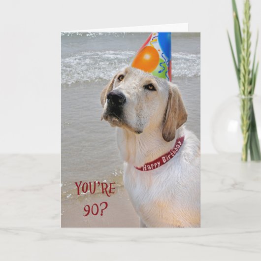 Carte 90e anniversaire Retriever (Devant)
