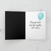 Carte 90e anniversaire Sparklers en noir (Intérieur)