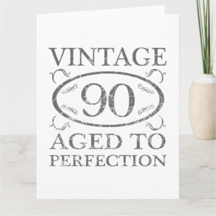 Carte 90e anniversaire Vintage