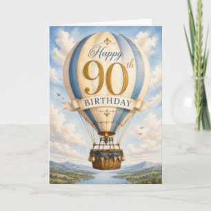 Carte 90e anniversaire vintage
