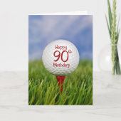 Carte 90e Birthday Golf (Devant)