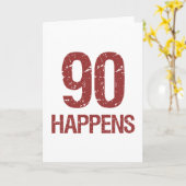 Carte 90e Humour d'anniversaire (Fleur jaune)