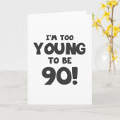 Carte 90e Humour d'anniversaire (Fleur jaune)