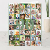 Carte 90e ou tout âge Collage photo Gros anniversaire (Devant)