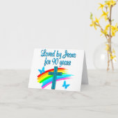 CARTE 90E PRIÈRE D'ANNIVERSAIRE (Fleur jaune)