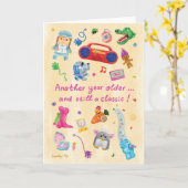 Carte 90s Baby Birthday (Fleur jaune)