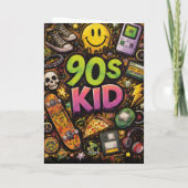 Carte 90s Kids Retro Pizza Fun Pattern (Dos)