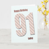 Carte 91e anniversaire (Fleur jaune)