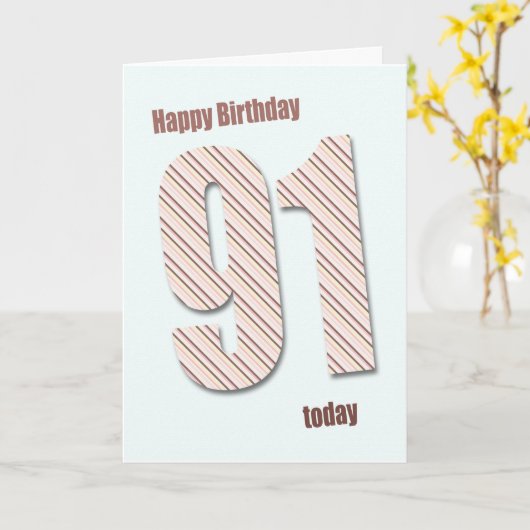 Carte 91e anniversaire (Fleur jaune)