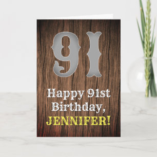 Carte 91e anniversaire : Pays inspiré par l'Ouest Look, 