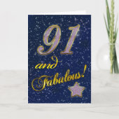 Carte 91e anniversaire pour quelqu'un Fabulous (Devant)