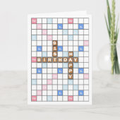 Carte 91e anniversaire, Word Game Board (Devant)