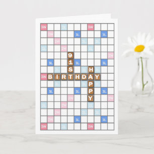 Carte 91e anniversaire, Word Game Board