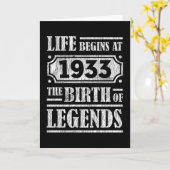 Carte 92 Ans 1933 Naissance De La Légende 92E Anniversai (Fleur jaune)