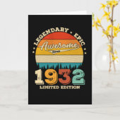 Carte 93 Ans 1932 Awesome depuis 93e anniversaire Cadeau (Fleur jaune)