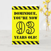 Carte 93e anniversaire : Jeu de style graphique, Nom per (Fleur jaune)