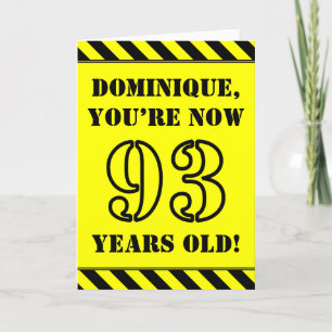 Carte 93e anniversaire : Jeu de style graphique, Nom per