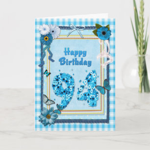 Carte 94e anniversaire avec un effet de scrapbook