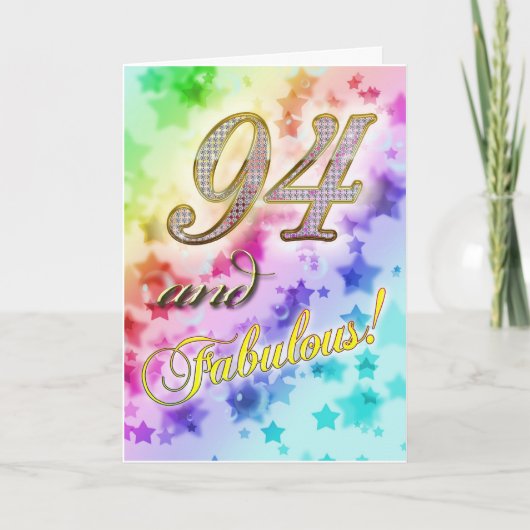 Carte 94e anniversaire pour quelqu'un Fabulous (Devant)