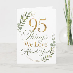 Carte 95 choses que nous aimons de vous