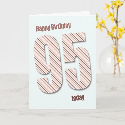 Carte 95e anniversaire (Fleur jaune)