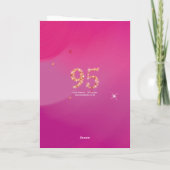 Carte 95e anniversaire - 95 en étoiles - rose - 95 ans (Dos)