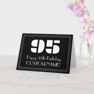 Carte 95e anniversaire : Art Déco Inspiré Look "95" & No