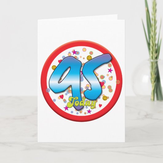 Carte 95e anniversaire aujourd'hui (Devant)