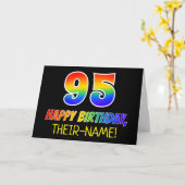 Carte 95e anniversaire : Bold, amusant, simple, arc-en-c (Fleur jaune)