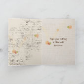 Carte 95e Anniversaire Bouquet de tournesol en brique (Intérieur)