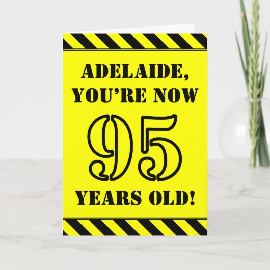 Carte 95e anniversaire : Jeu de style graphique, Nom per (Devant)