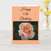 Carte 95e Birthday (Fleur jaune)