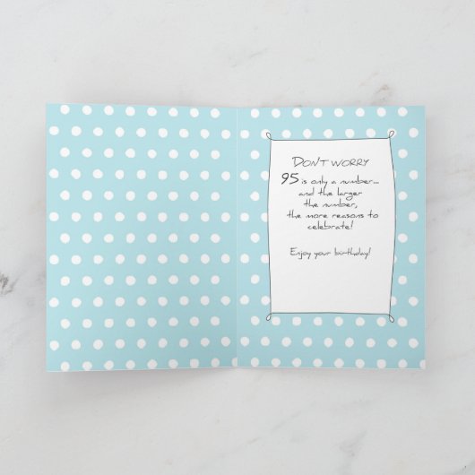 Carte 95e gâteau d'anniversaire (Intérieur)