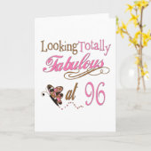 Carte 96e anniversaire (Fleur jaune)