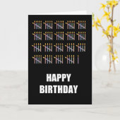 Carte 96e anniversaire avec bougies (Fleur jaune)