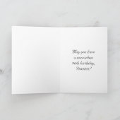 Carte 96e anniversaire — Script fantaisie; look or Faux; (Intérieur)